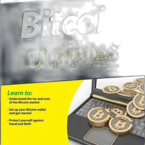 bitcoin, dummies, book, cover transparent PNG cut-out