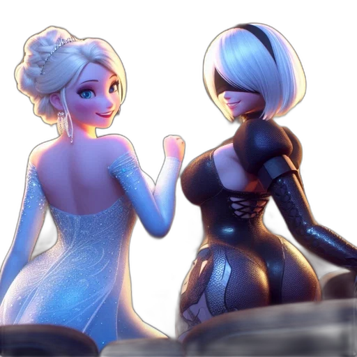 dress, robot, concept art, fantasy art transparent PNG cut-out