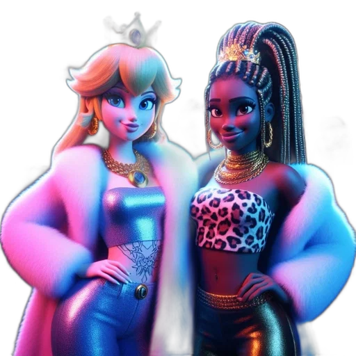 concept art, vaporwave, 3d render, cartoon transparent PNG cut-out
