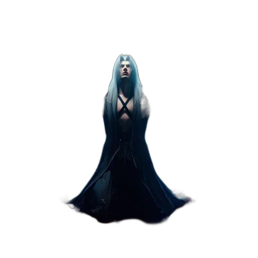 dress, creature, mask, hair transparent PNG cut-out
