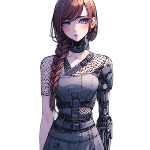 dress, staff, robot, face transparent PNG cut-out