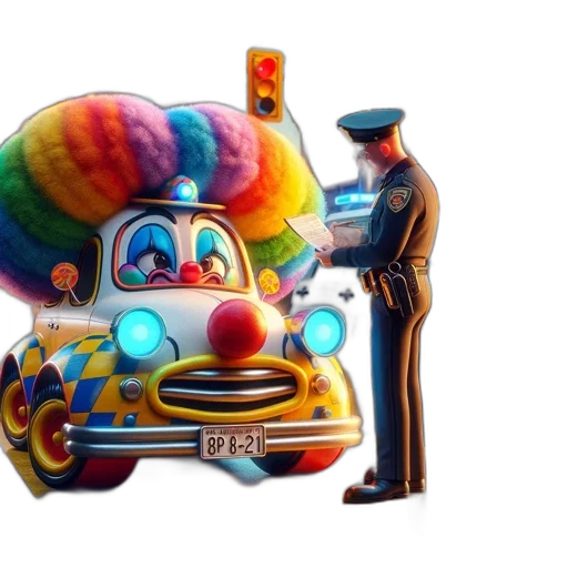 car, robot, mask, crown transparent PNG cut-out