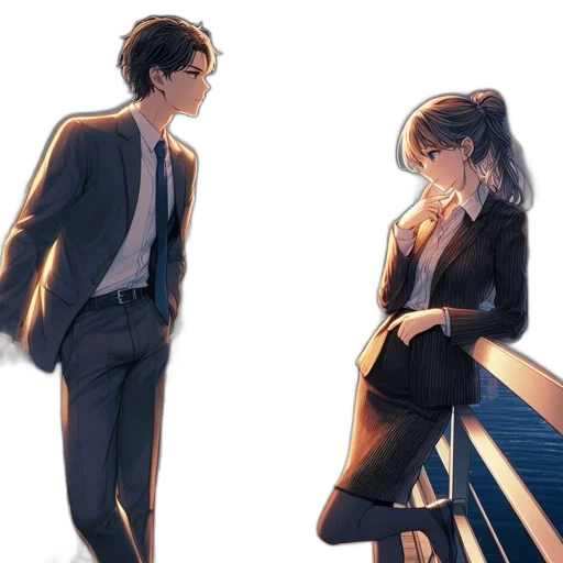 jacket, concept art, comic book art, anime transparent PNG cut-out