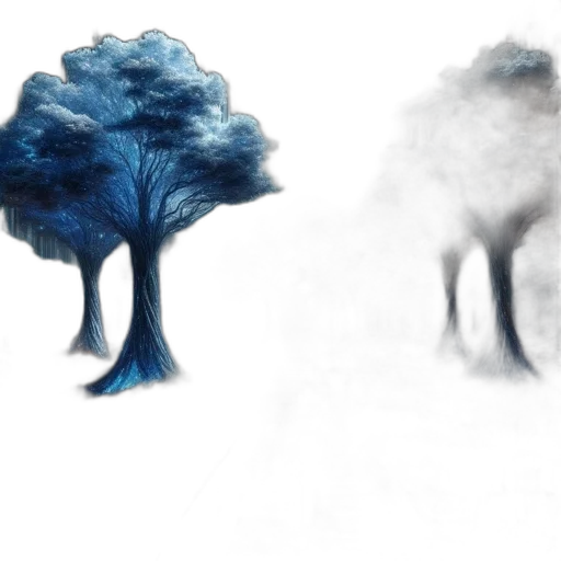 tree, umbrella, creature, hair transparent PNG cut-out