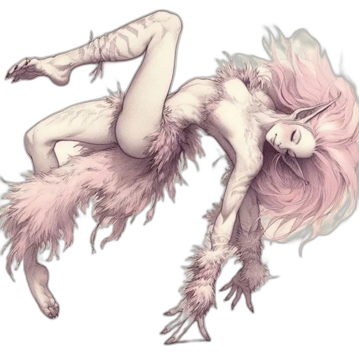 creature, hair, dragon, watercolor transparent PNG cut-out