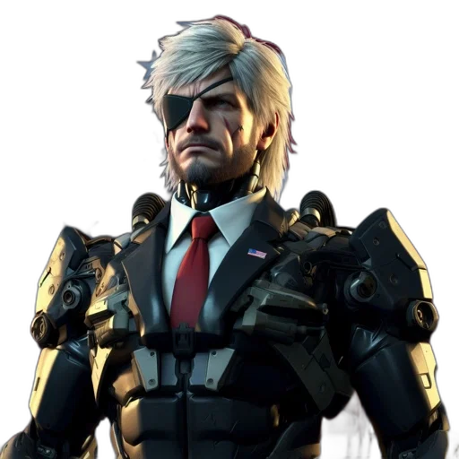 face, jacket, staff, weapon transparent PNG cut-out