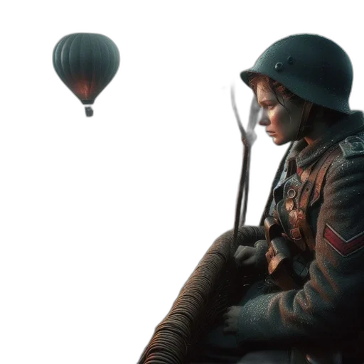 jacket, umbrella, hat, concept art transparent PNG cut-out