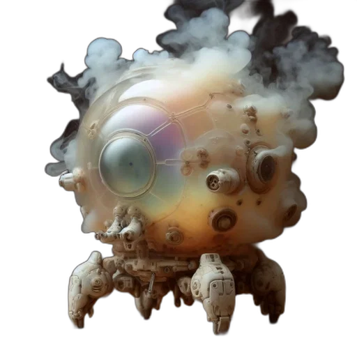 robot, mask, weapon, creature transparent PNG cut-out