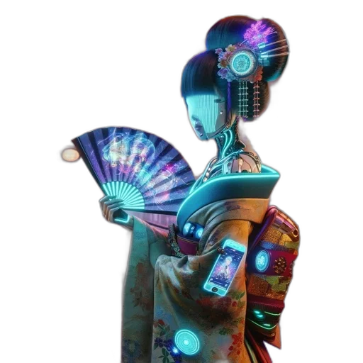 robot, dress, staff, jewelry transparent PNG cut-out
