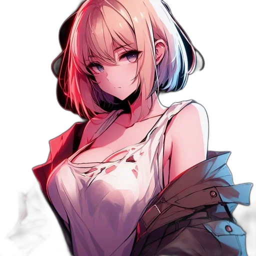 dress, jacket, robot, staff transparent PNG cut-out