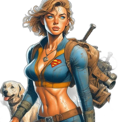 comic book art, concept art, fantasy art, cartoon transparent PNG cut-out