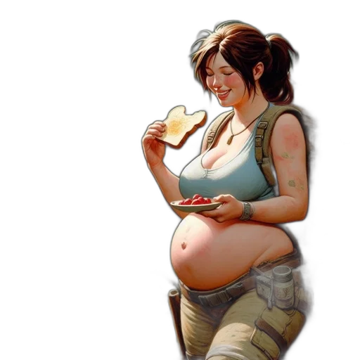 food, concept art, photorealistic, pixel art transparent PNG cut-out