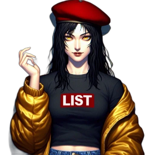 jacket, staff, jewelry, hat transparent PNG cut-out
