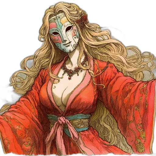 mask, face, dress, jewelry transparent PNG cut-out