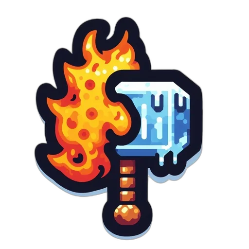 staff, jacket, weapon, pixel art transparent PNG cut-out