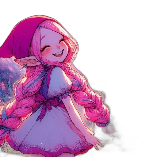 dress, creature, flower, crown transparent PNG cut-out