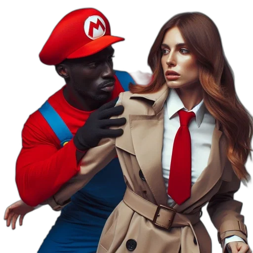 jacket, dress, face, concept art transparent PNG cut-out