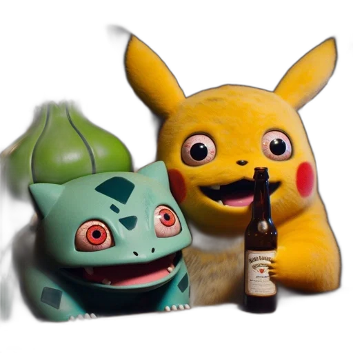 bottle, mask, creature, 3d render transparent PNG cut-out
