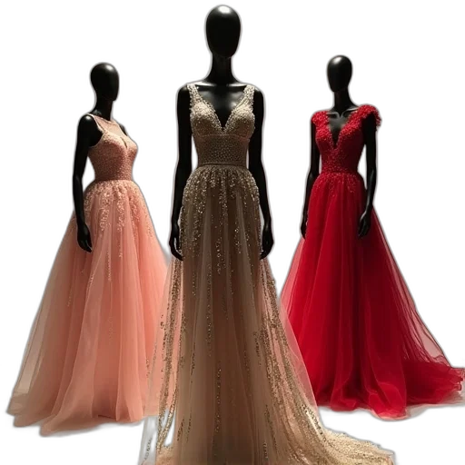 dress, colorful, golden, neon transparent PNG cut-out