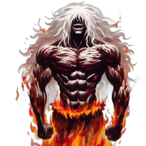 creature, hair, comic book art, concept art transparent PNG cut-out