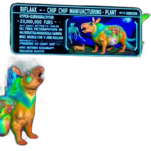 creature, animal, staff, 3d render transparent PNG cut-out