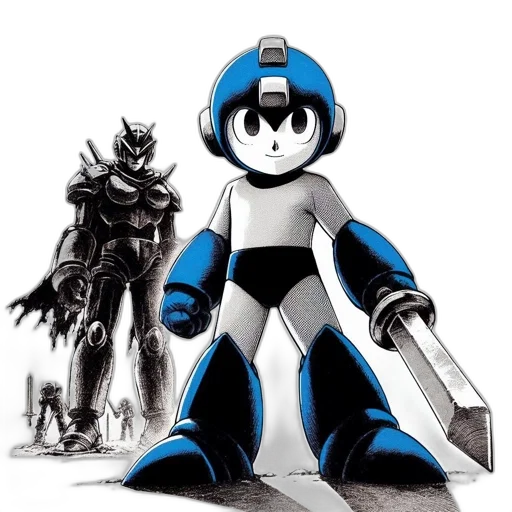 robot, concept art, comic book art, cartoon transparent PNG cut-out