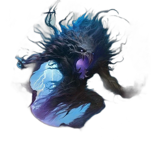 creature, dragon, mask, hair transparent PNG cut-out