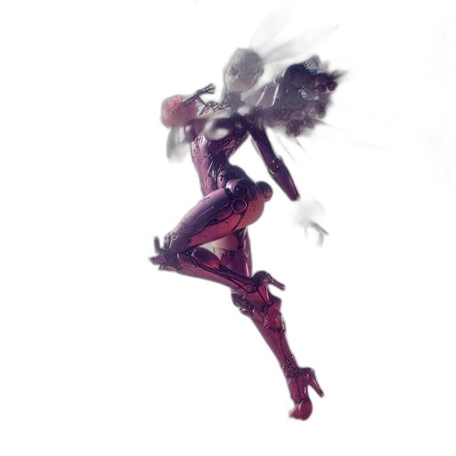 robot, creature, dragon, hair transparent PNG cut-out