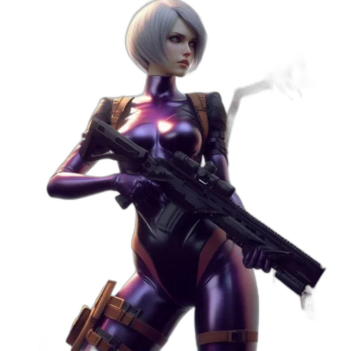 weapon, robot, staff, jacket transparent PNG cut-out