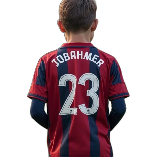 kid, football, shirt, custom transparent PNG cut-out