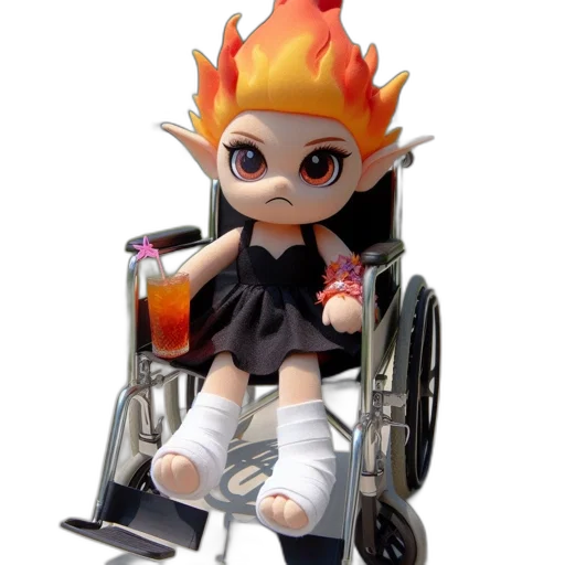 concept art, 3d render, plush, toy transparent PNG cut-out