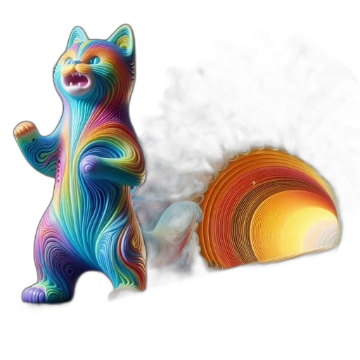 dragon, 3d render, concept art, vaporwave transparent PNG cut-out