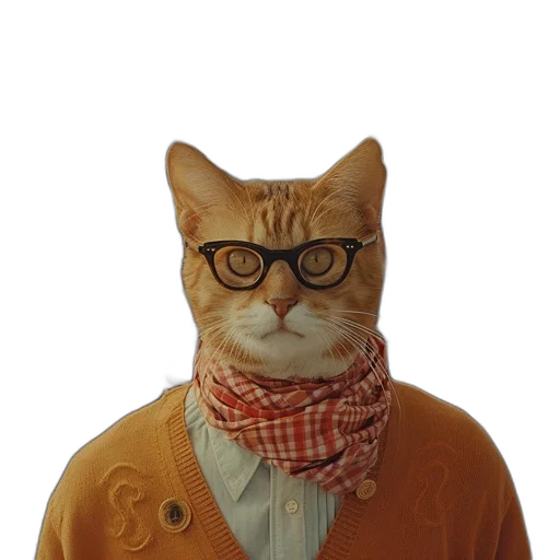 jacket, animal, staff, hat transparent PNG cut-out