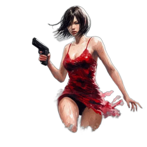 dress, weapon, concept art, comic book art transparent PNG cut-out