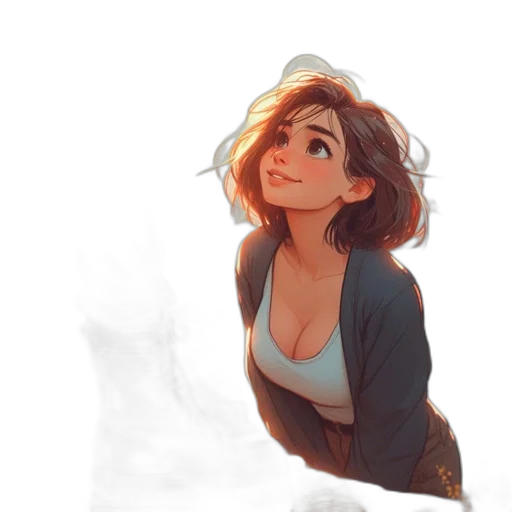 dress, jacket, face, hat transparent PNG cut-out