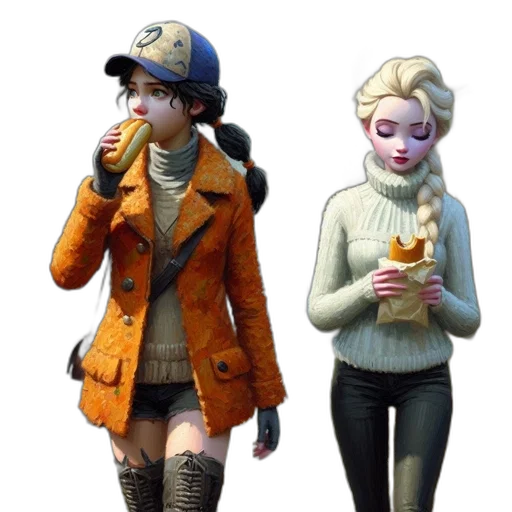 jacket, hat, concept art, 3d render transparent PNG cut-out