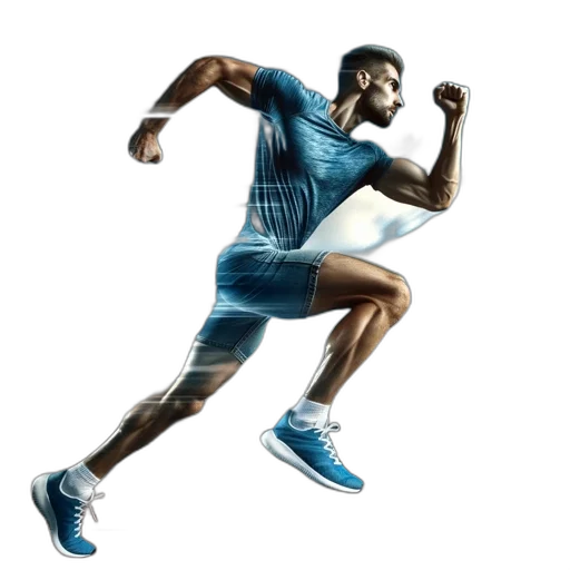 photorealistic, 3d render, concept art, athlete transparent PNG cut-out