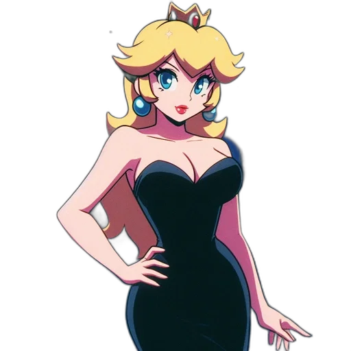 dress, crown, staff, cartoon transparent PNG cut-out