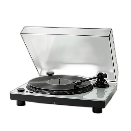 modern, turntable, clear, plastic transparent PNG cut-out