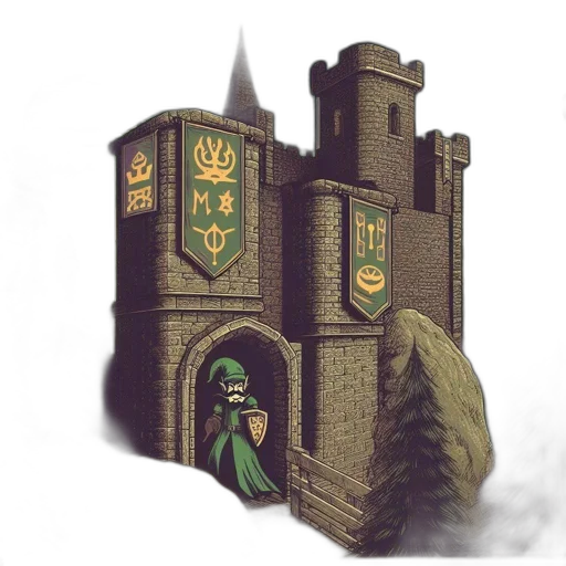 crown, building, dragon, concept art transparent PNG cut-out