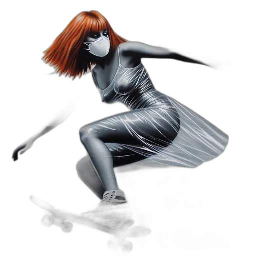 robot, dress, concept art, 3d render transparent PNG cut-out