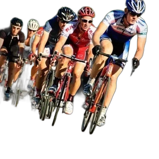 group, cyclists, race, down transparent PNG cut-out