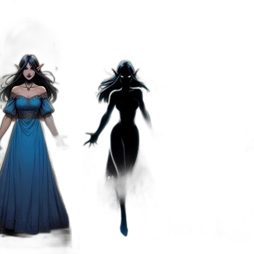 dress, concept art, fantasy art, comic book art transparent PNG cut-out