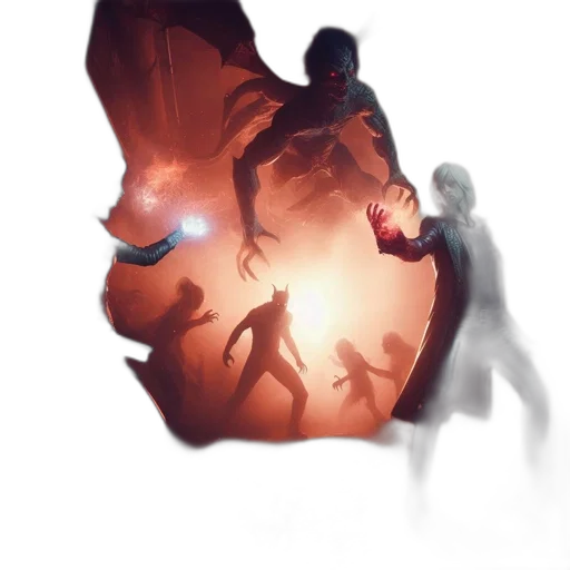 creature, mask, robot, staff transparent PNG cut-out