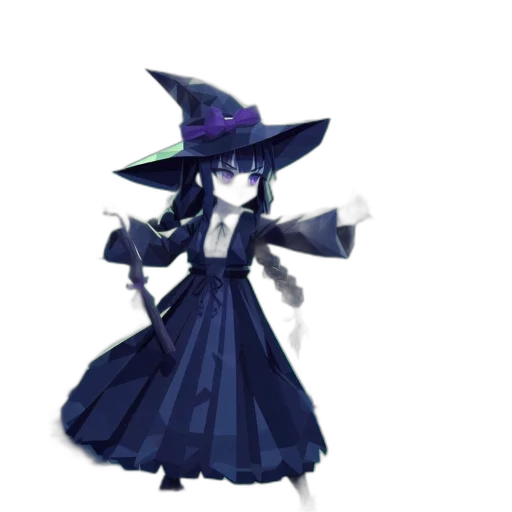 staff, hat, dress, weapon transparent PNG cut-out