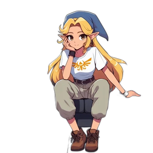 hat, staff, jacket, pixel art transparent PNG cut-out