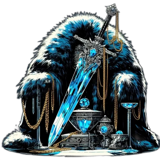 sword, crown, staff, weapon transparent PNG cut-out