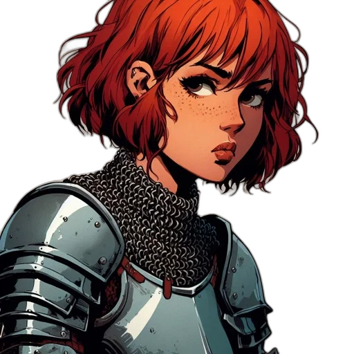 sword, face, comic book art, concept art transparent PNG cut-out