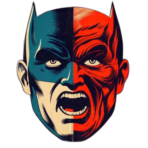 mask, face, comic book art, concept art transparent PNG cut-out