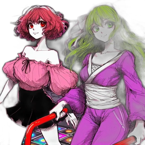 dress, vaporwave, anime, concept art transparent PNG cut-out